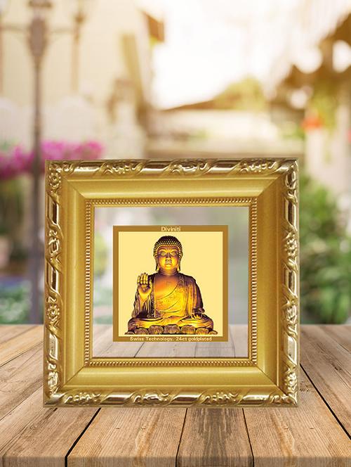 double glass photo frame gold plated buddha - 15325535 - Very Small Image - 1