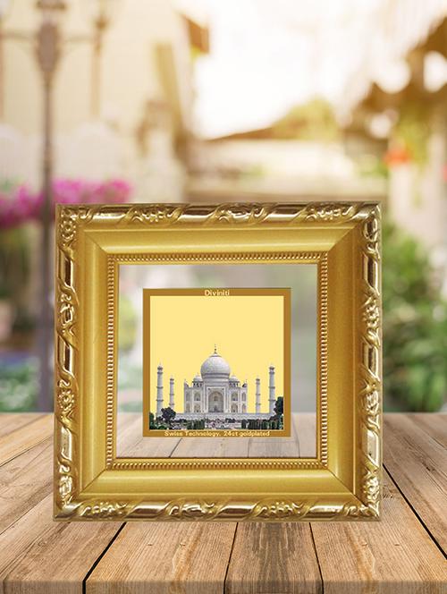 double glass photo frame gold plated taj mahal - 15325557 - Very Small Image - 1