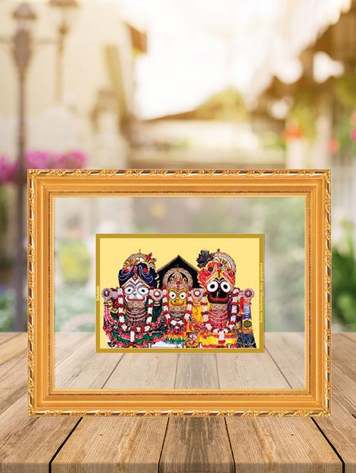 double glass wall hanging frame gold plated jagannath ji - 15325568 - Very Small Image - 1