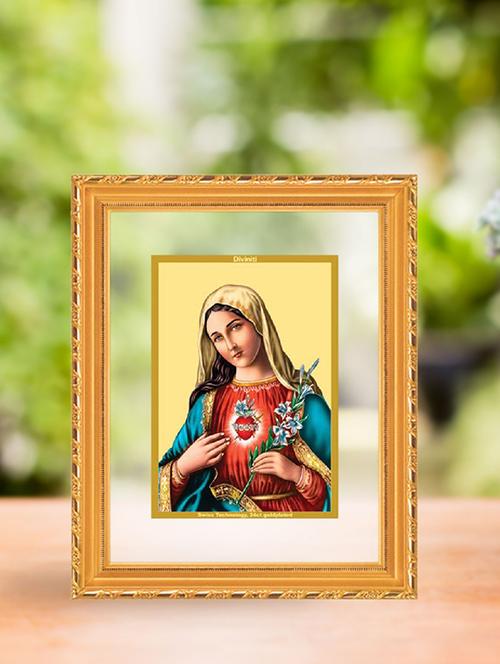 double glass wall hanging frame gold plated mother merry - 15325572 - Very Small Image - 1