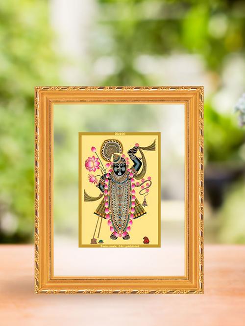 double glass wall hanging frame gold plated sri nath ji - 15325581 - Very Small Image - 1