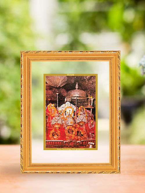 double glass wall hanging frame gold plated vaishno devi darbar - 15325601 - Very Small Image - 1