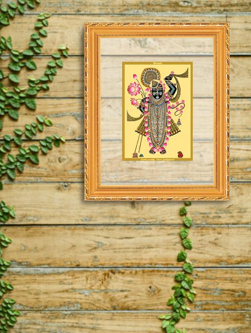 double glass wall hanging frame gold plated sri nath ji - 15325621 - Very Small Image - 1