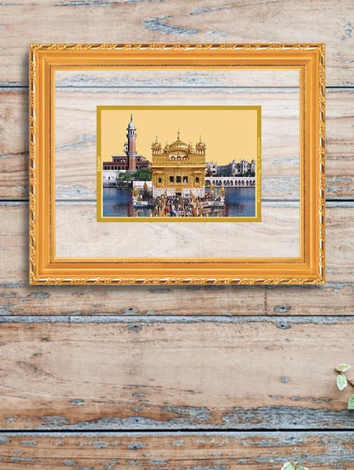 double glass wall hanging frame gold plated golden temple - 15325622 - Very Small Image - 1