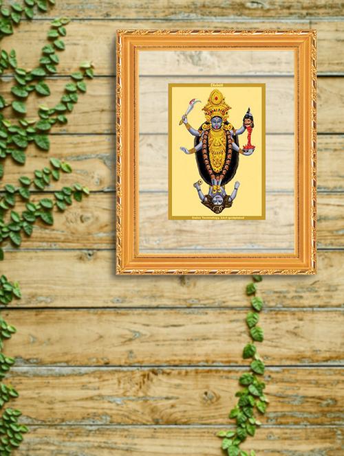 double glass wall hanging frame gold plated jai maa kali - 15325631 - Very Small Image - 1