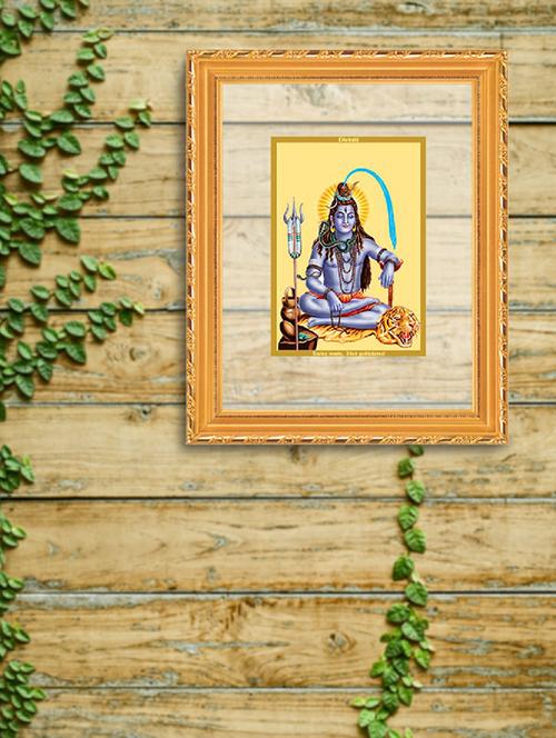 double glass wall hanging frame gold plated sitting shiva - 15325640 - Very Small Image - 1