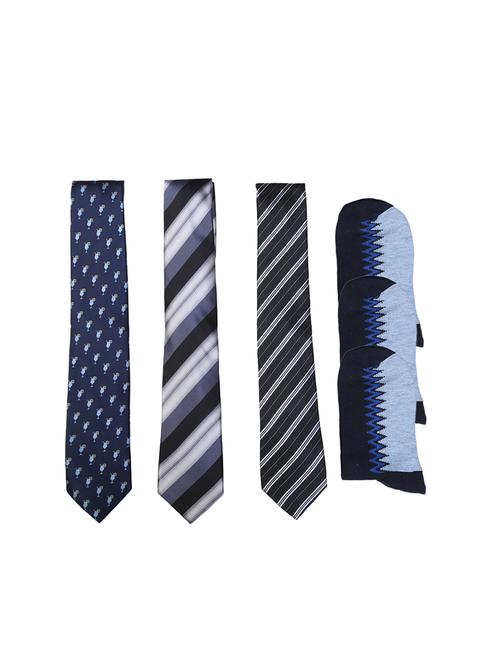 multi colored micro fiber tie with socks - 15326436 - Very Small Image - 1