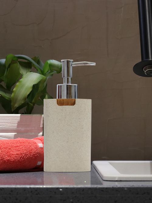 liquid soap dispenser, stand stone polyresin soap dispenser for kitchen, bathroom or common basin - 15327169 - Very Small Image - 1