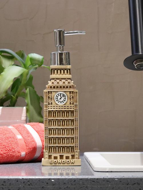 liquid soap dispenser, ivory polyresin soap dispenser for kitchen, bathroom or common basin - 15327197 - Very Small Image - 1