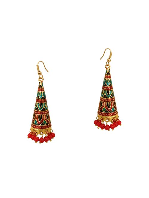 meenakari earrings - 15327652 - Very Small Image - 1