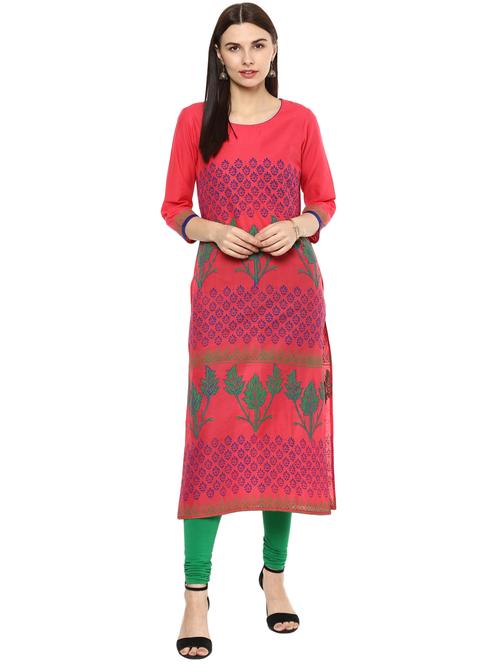 straight block print kurta - 15328387 - Very Small Image - 1
