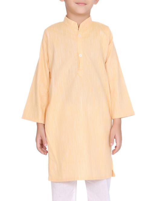 yellow cotton kurta set - 15328399 - Very Small Image - 1
