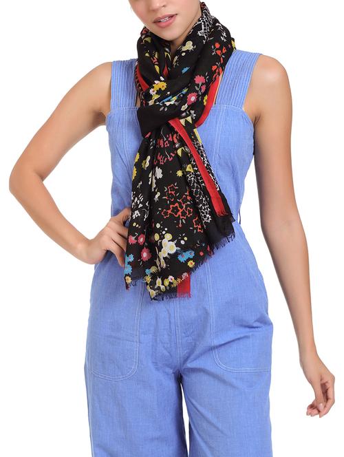 floral woolen stole - 15331389 - Very Small Image - 1