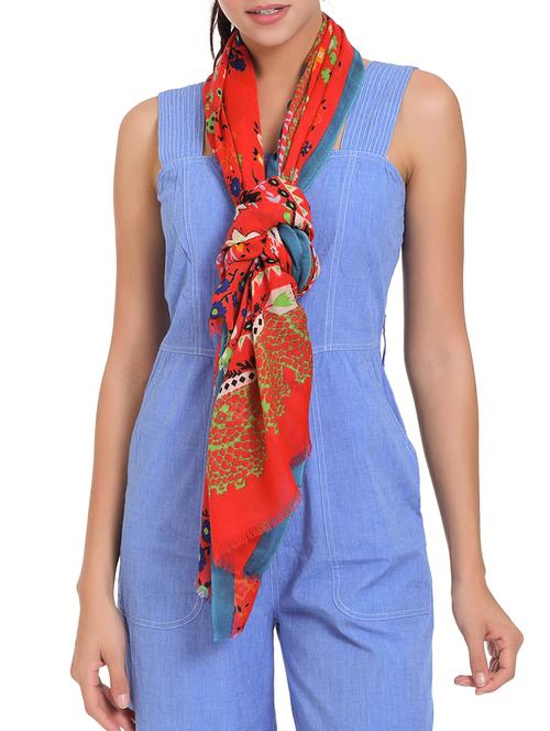 floral woolen stole - 15331390 - Very Small Image - 1