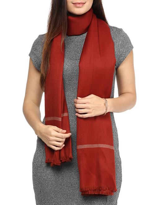 red wool shawl - 15332052 - Very Small Image - 1