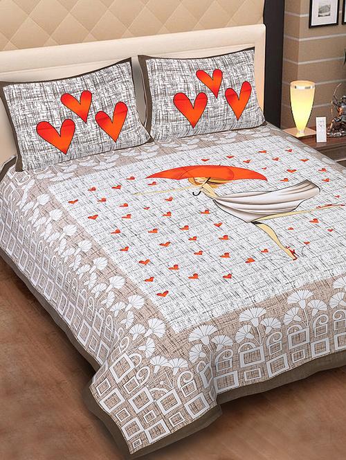 jaipuri cotton double bedsheet with 2 pillow covers - 15332204 - Very Small Image - 1