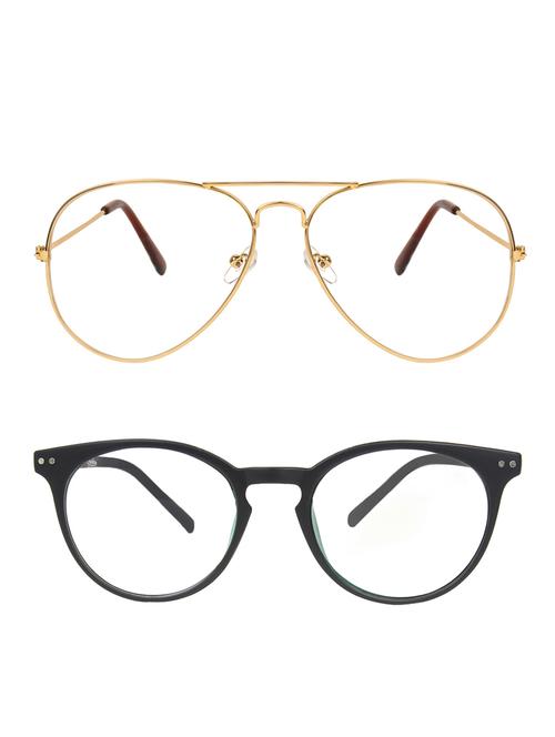 zyaden combo round & aviator sunglasses-combo 2413 - 15332432 - Very Small Image - 1