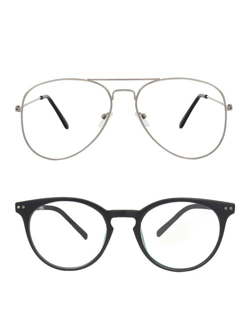 zyaden combo round & aviator sunglasses-combo 2414 - 15332433 - Very Small Image - 1