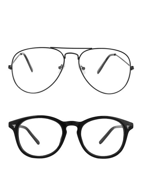 zyaden combo round & aviator sunglasses-combo 2420 - 15332439 - Very Small Image - 1