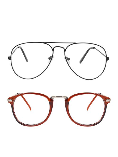 zyaden combo round & aviator sunglasses-combo 2425 - 15332444 - Very Small Image - 1