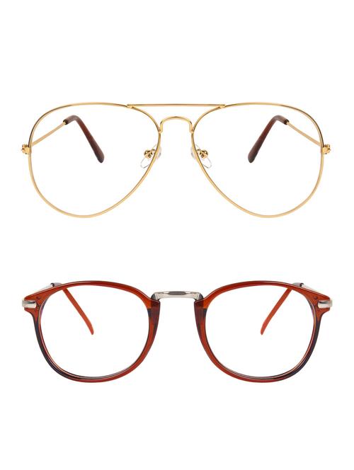 zyaden combo round & aviator sunglasses-combo 2426 - 15332445 - Very Small Image - 1