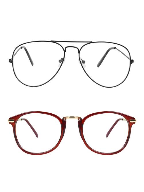 zyaden combo round & aviator sunglasses-combo 2435 - 15332454 - Very Small Image - 1
