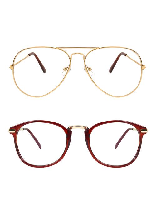 zyaden combo round & aviator sunglasses-combo 2436 - 15332455 - Very Small Image - 1