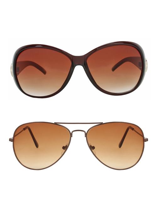 zyaden combo round and aviator sunglasses- combo 2441 - 15332460 - Very Small Image - 1