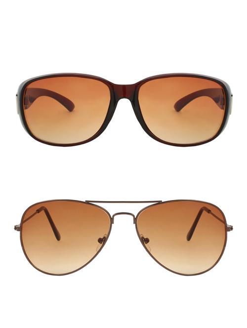zyaden combo oval and aviator sunglasses- combo 2443 - 15332462 - Very Small Image - 1