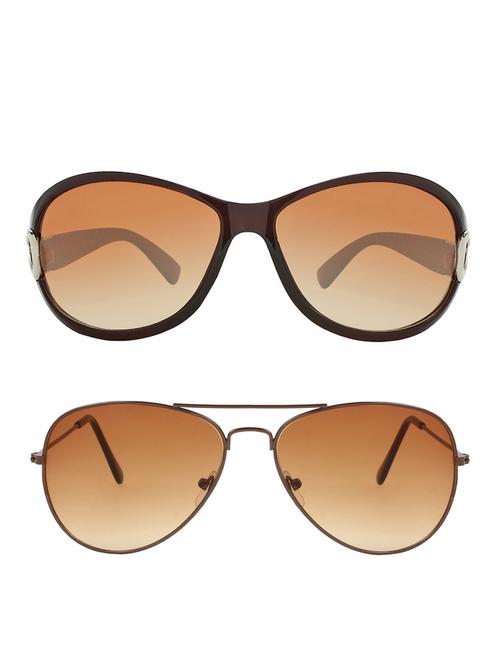 zyaden combo round and aviator sunglasses- combo 2444 - 15332463 - Very Small Image - 1