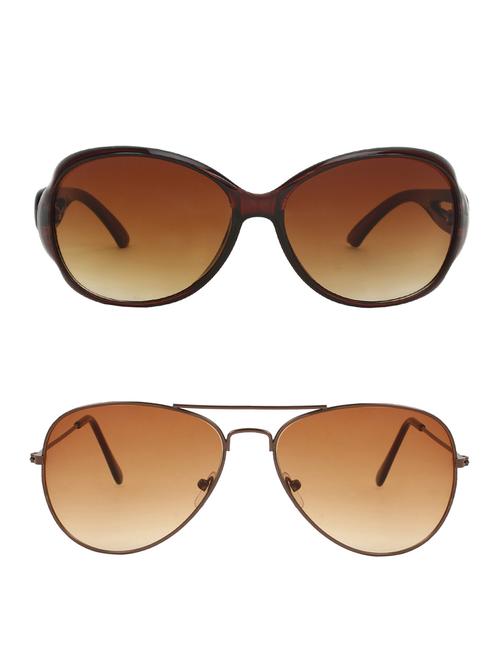 zyaden combo oval and aviator sunglasses- combo 2446 - 15332465 - Very Small Image - 1