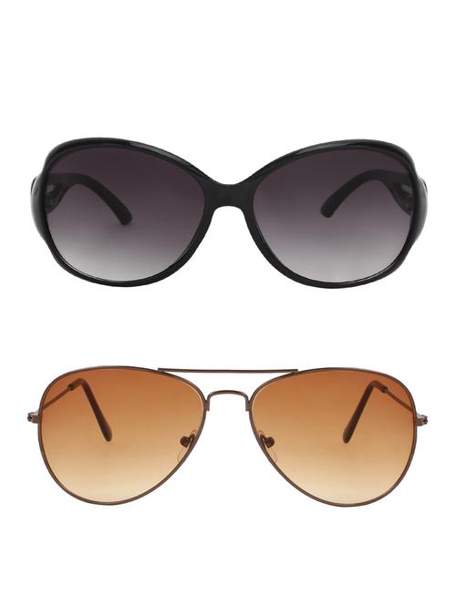 zyaden combo oval and aviator sunglasses- combo 2447 - 15332466 - Very Small Image - 1