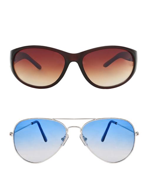 zyaden combo oval and aviator sunglasses- combo 2448 - 15332467 - Very Small Image - 1