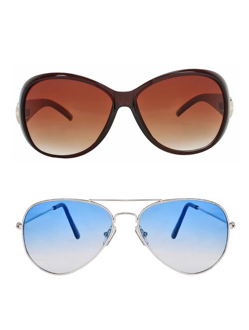 zyaden combo round and aviator sunglasses- combo 2449 - 15332468 - Very Small Image - 1
