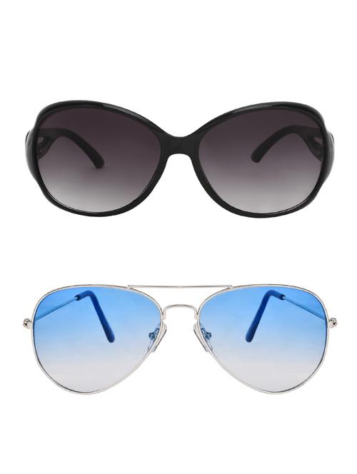 zyaden combo oval and aviator sunglasses- combo 2455 - 15332474 - Very Small Image - 1
