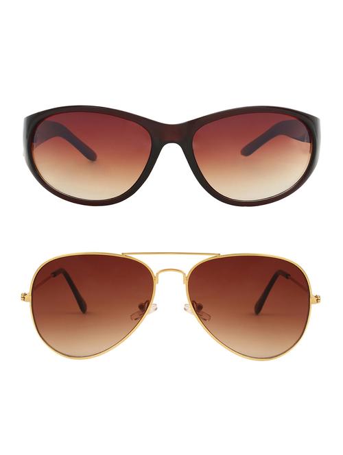 zyaden combo oval and aviator sunglasses- combo 2456 - 15332475 - Very Small Image - 1
