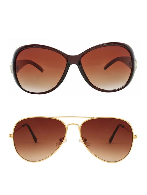zyaden combo round and aviator sunglasses- combo 2457 - 15332476 - Very Small Image - 1