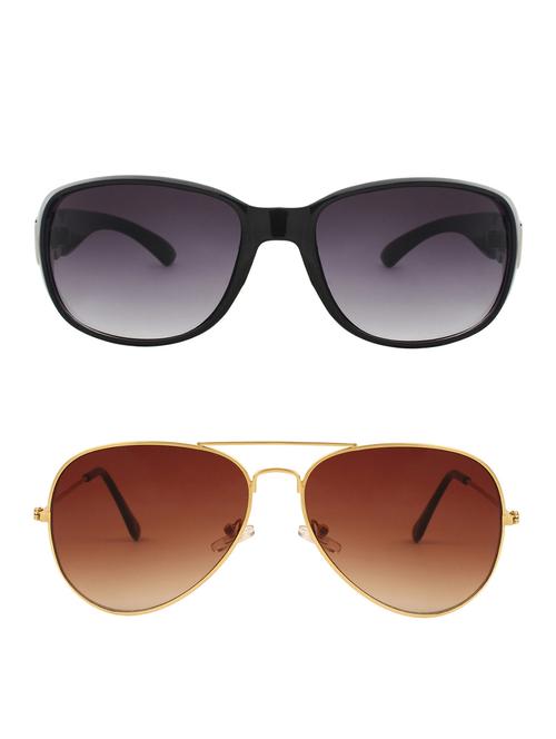 zyaden combo oval and aviator sunglasses- combo 2458 - 15332477 - Very Small Image - 1