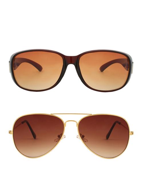 zyaden combo oval and aviator sunglasses- combo 2459 - 15332478 - Very Small Image - 1