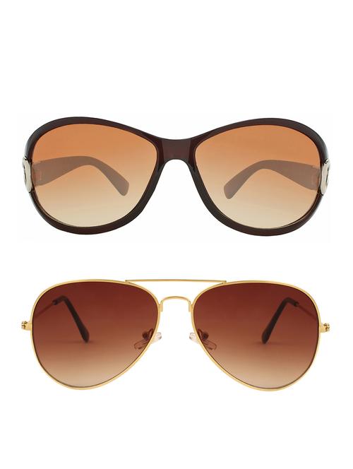 zyaden combo round and aviator sunglasses- combo 2460 - 15332479 - Very Small Image - 1