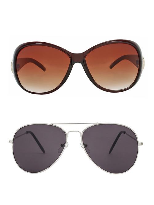zyaden combo round and aviator sunglasses- combo 2465 - 15332484 - Very Small Image - 1