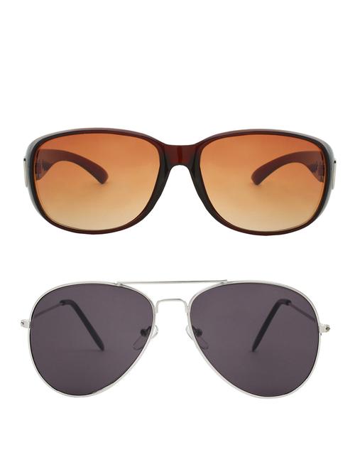 zyaden combo oval and aviator sunglasses- combo 2467 - 15332486 - Very Small Image - 1