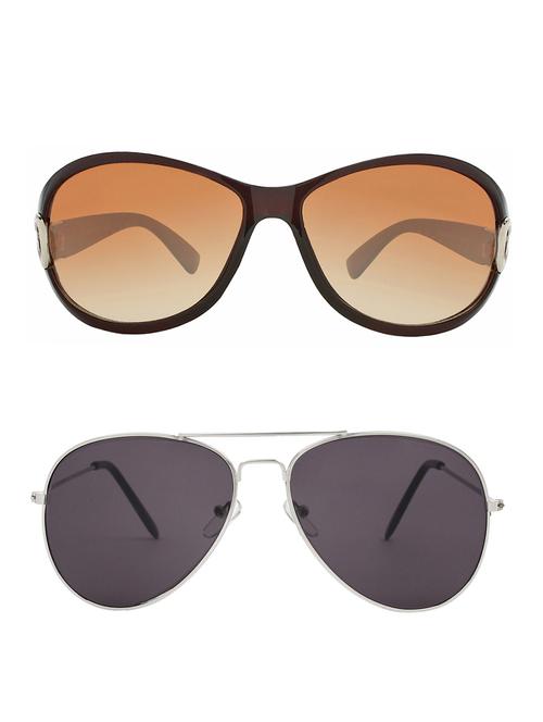 zyaden combo round and aviator sunglasses- combo 2468 - 15332487 - Very Small Image - 1