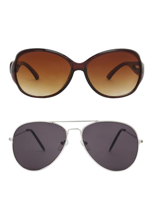 zyaden combo oval and aviator sunglasses- combo 2470 - 15332489 - Very Small Image - 1