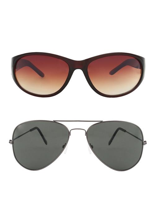 zyaden combo oval and aviator sunglasses- combo 2472 - 15332491 - Very Small Image - 1