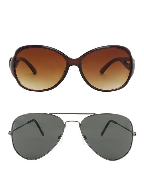 zyaden combo oval and aviator sunglasses- combo 2478 - 15332497 - Very Small Image - 1