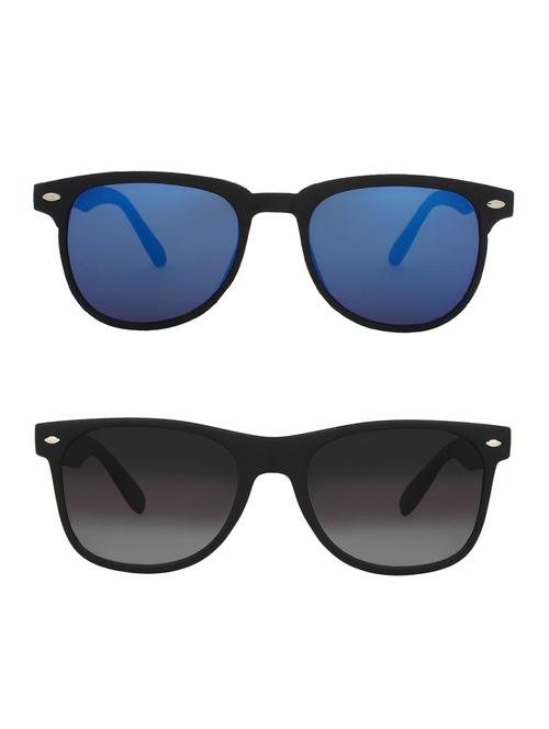 zyaden combo of 2 rectangle and wayfarer sunglasses- combo 2520 - 15332539 - Very Small Image - 1