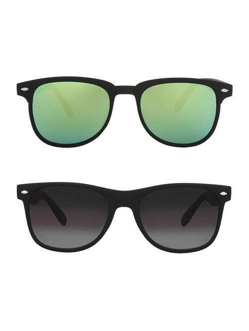 zyaden combo of 2 rectangle and wayfarer sunglasses- combo 2521 - 15332540 - Very Small Image - 1
