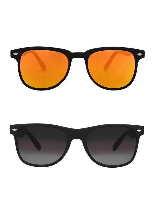 zyaden combo of 2 rectangle and wayfarer sunglasses- combo 2522 - 15332541 - Very Small Image - 1