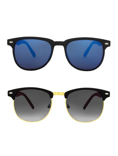 zyaden combo of 2 rectangle and clubmaster sunglasses- combo 2524 - 15332543 - Very Small Image - 1